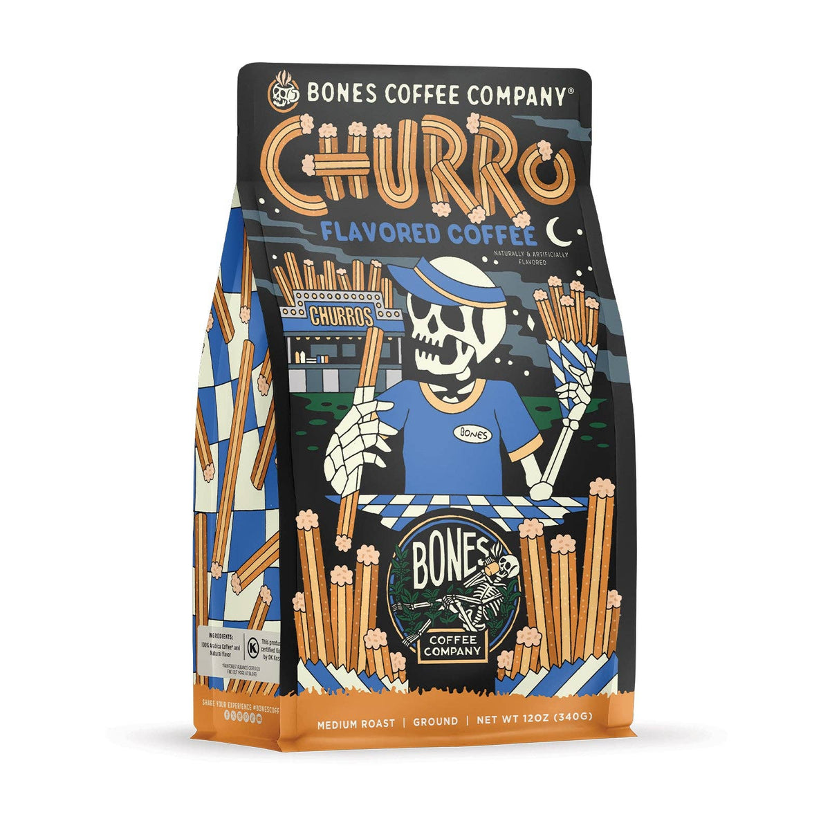 Churro Flavored Coffee | Medium Roast | 12oz | Whole Bean