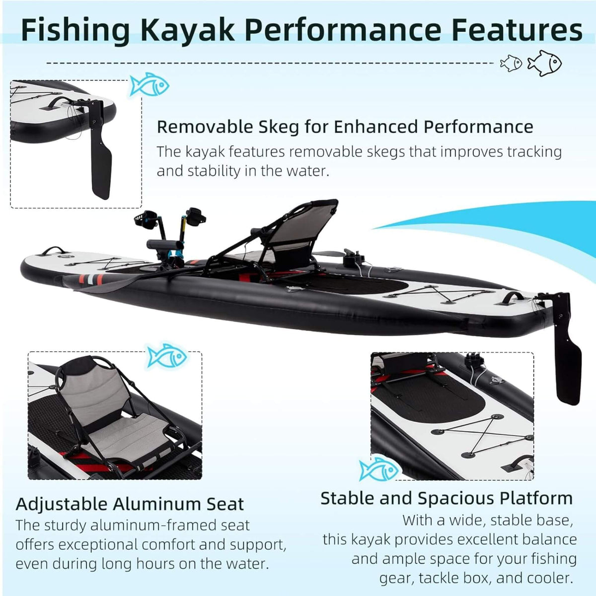 Unleash Your Adventure with the Premium 12FT Lightweight Inflatable Fishing Kayak