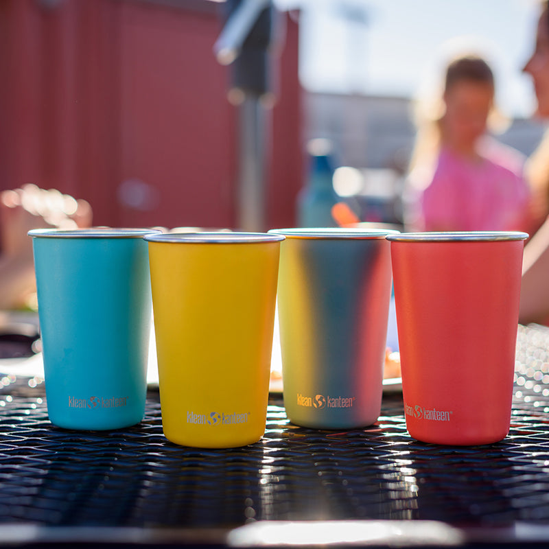 Stainless Steel Pint Cups - 16oz Durable 4 Pack for Every Adventure