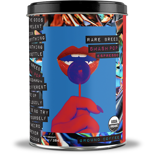 Smash Pop | Organic Espresso Roast Coffee | 10oz Tin | Ground