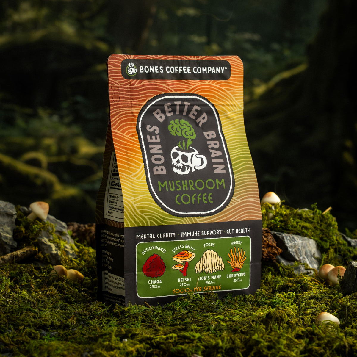 Better Brain Mushroom Coffee | Dark Roast | 10oz | Ground