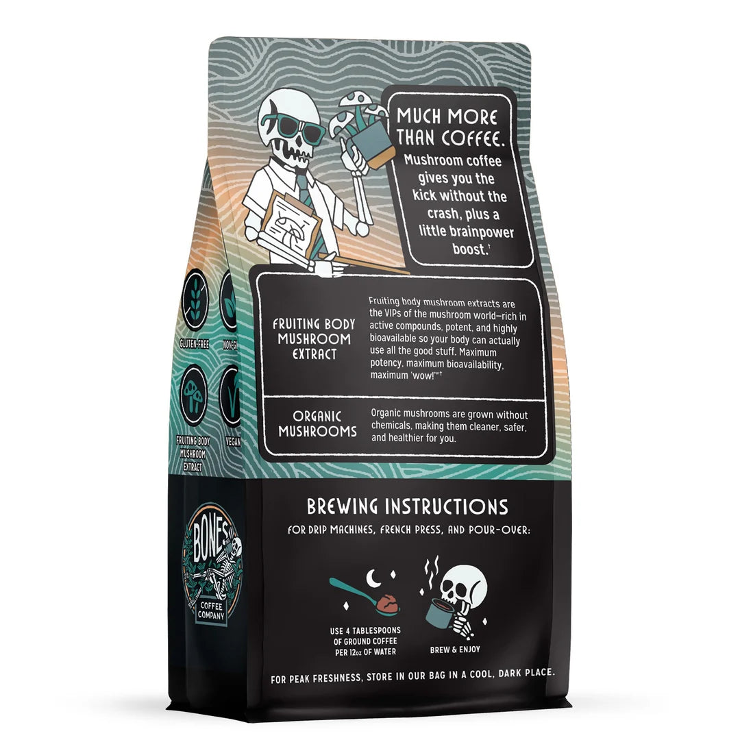Better Brain Mushroom Coffee | Medium Roast | 10oz | Ground