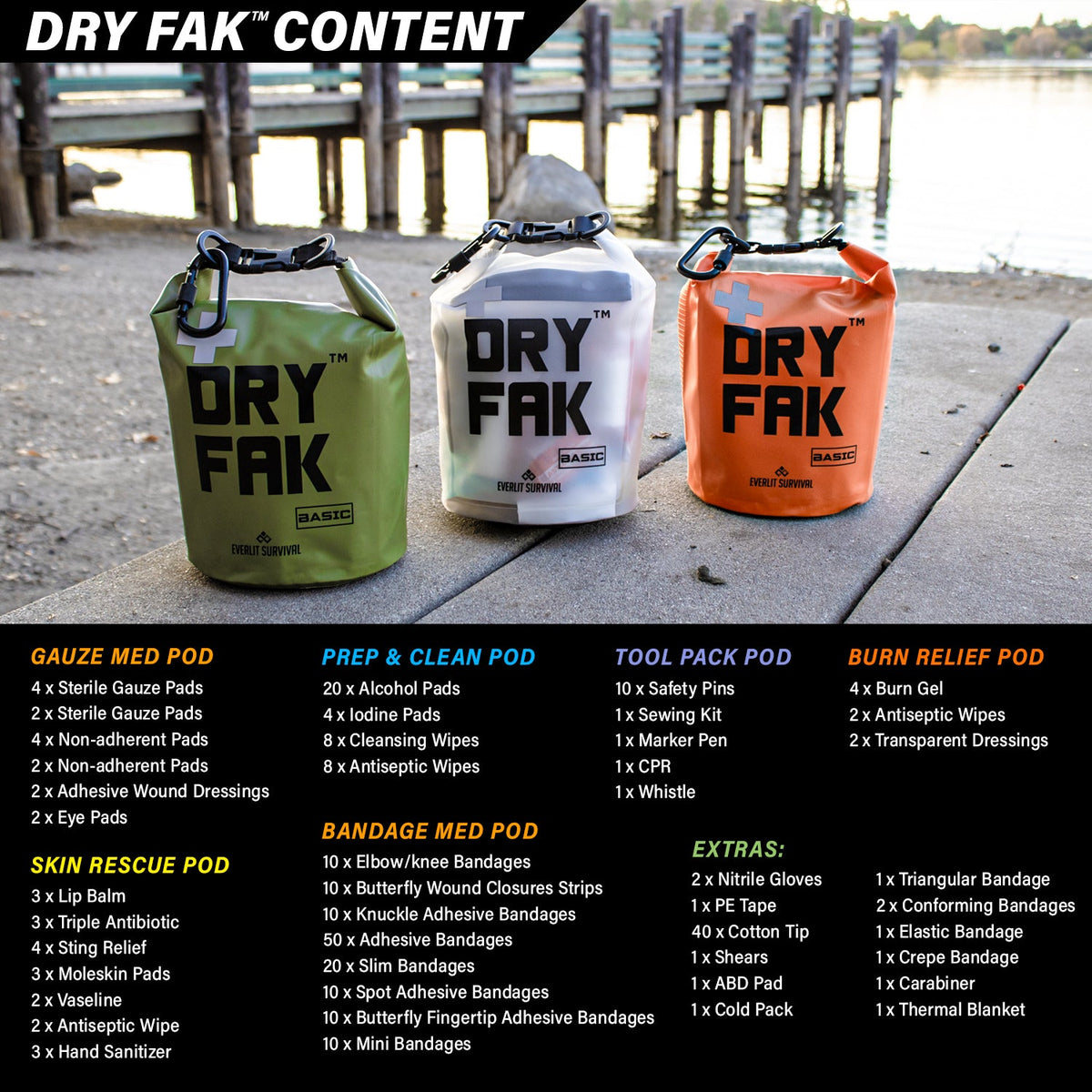 DRY FAK Waterproof First Aid Kit