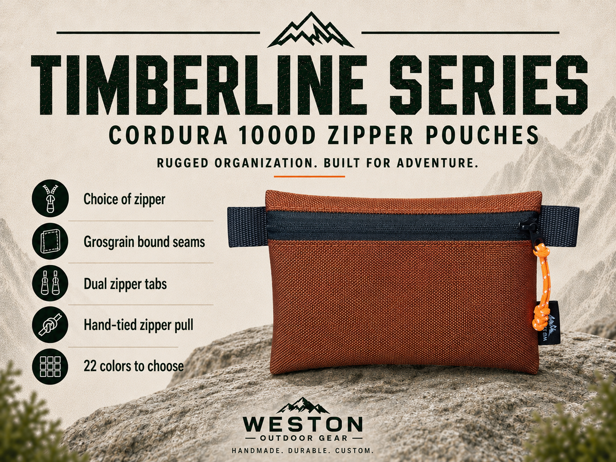 Compact Cordura® Timberline Series Zip Pouches – Built for Hiking, Camping, EDC