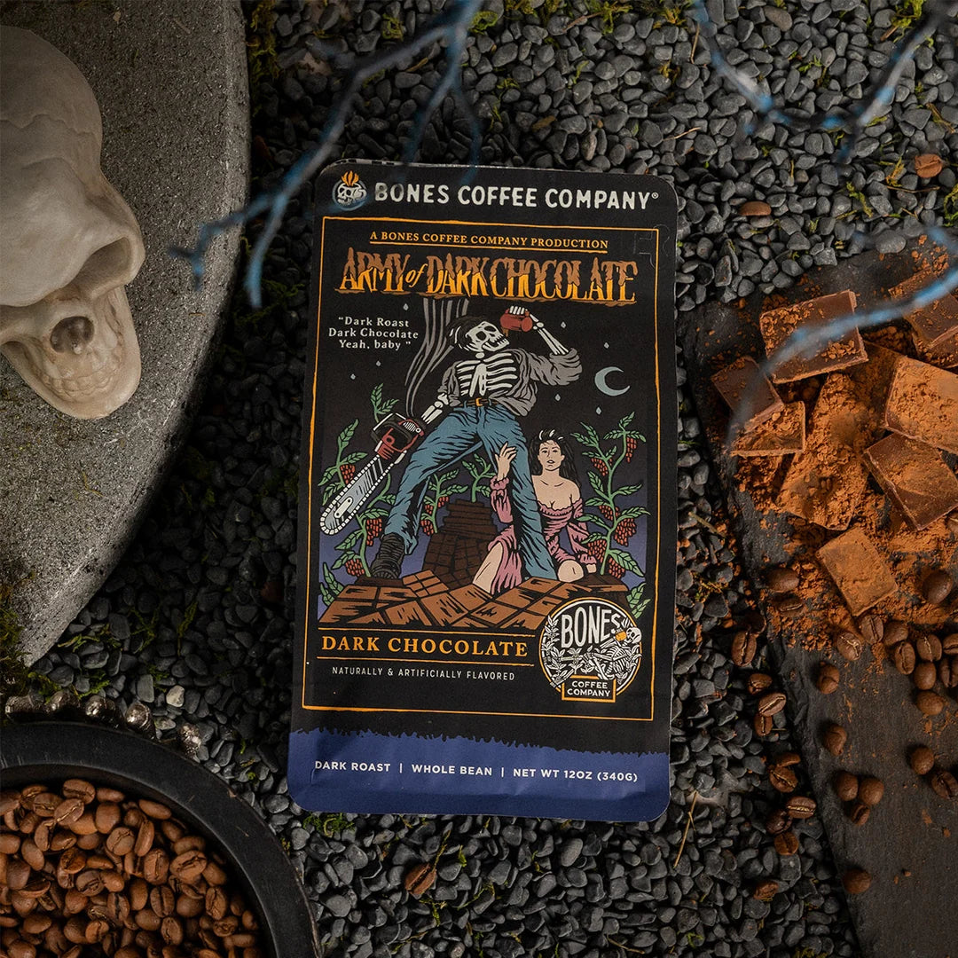 Decaf Army of Dark Chocolate Coffee | Dark Roast | 12oz | Whole Bean