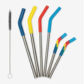 Eco-Friendly Reusable Stainless Steel Straws 6-Pack – Drink Sustainably