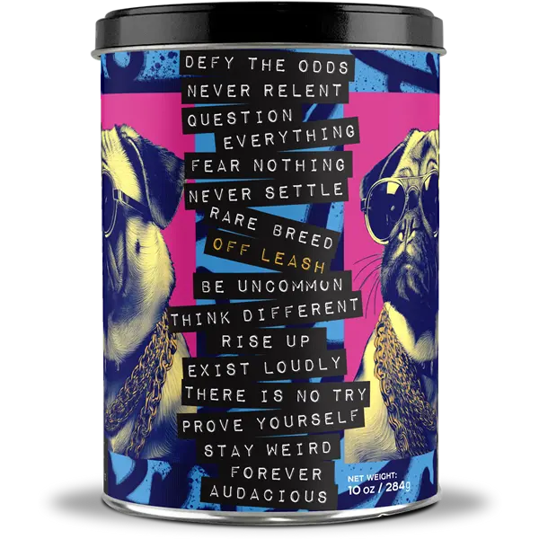 Off Leash | Medium Roast Coffee | 10oz Tin | Whole Bean
