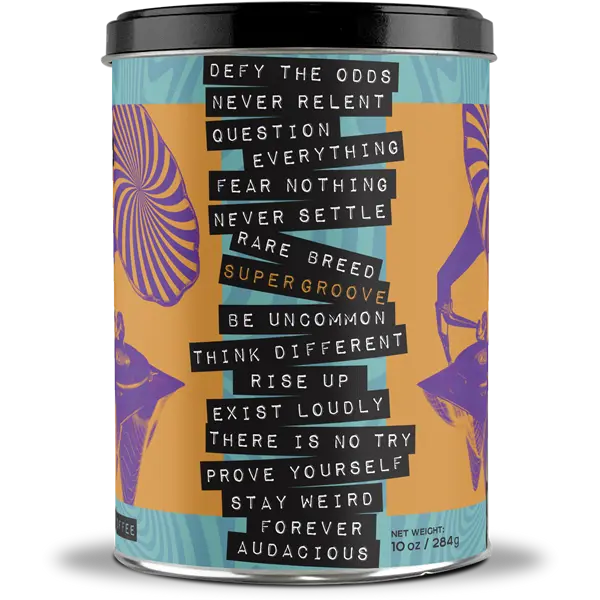 Super Groove | Dark Roast Coffee | 10oz Tin | Whole Bean