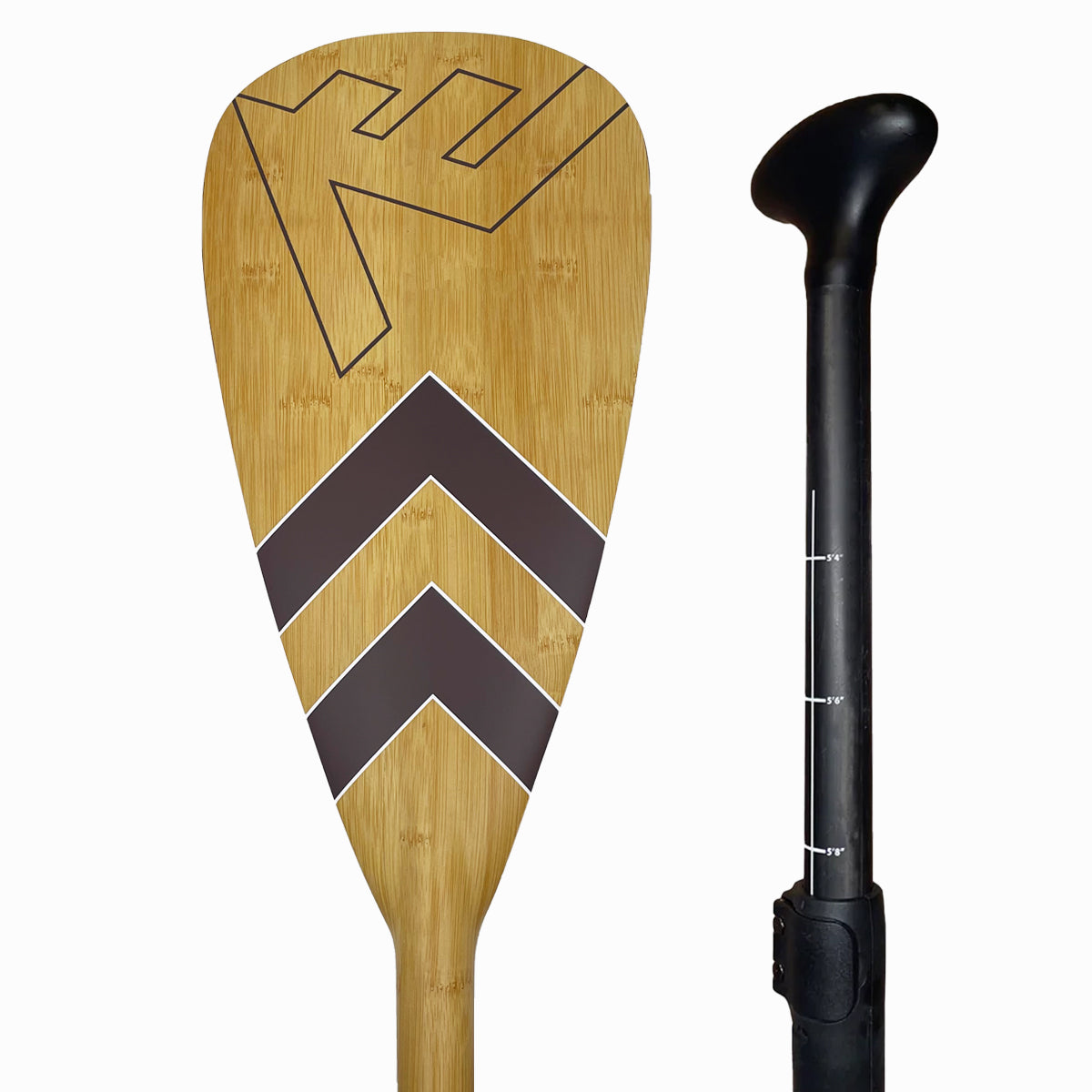Bamboo Carbon-Fiberglass Adjustable Paddle