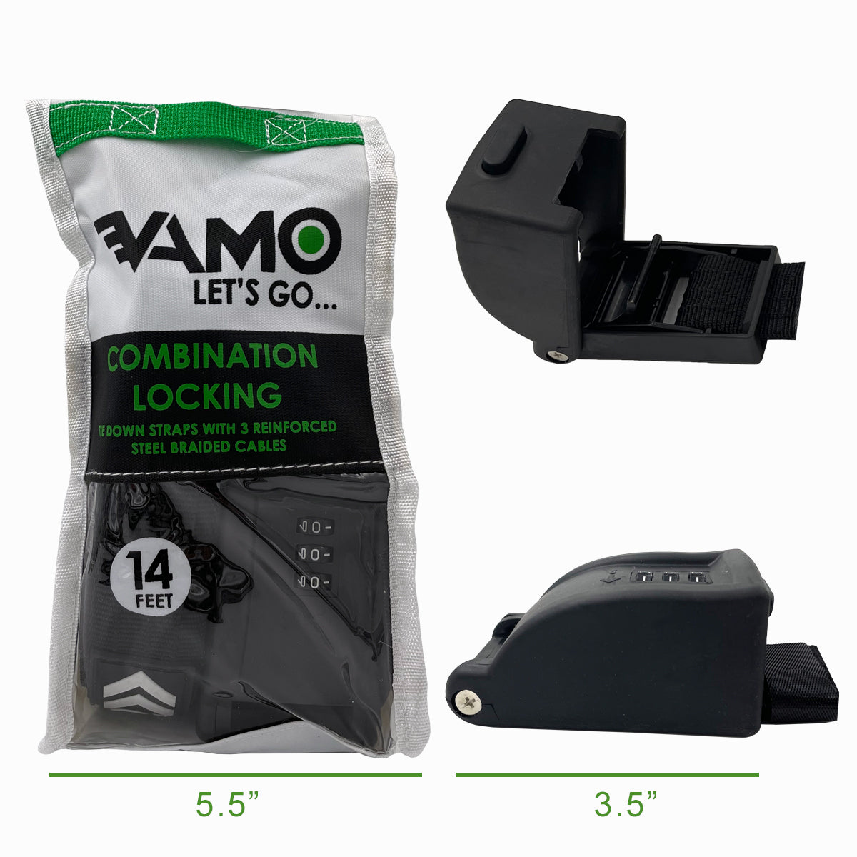 Combination Locking Tie Down Straps