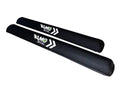 Two black foam rollers with 'FAMO Let's Go' branding on a white background