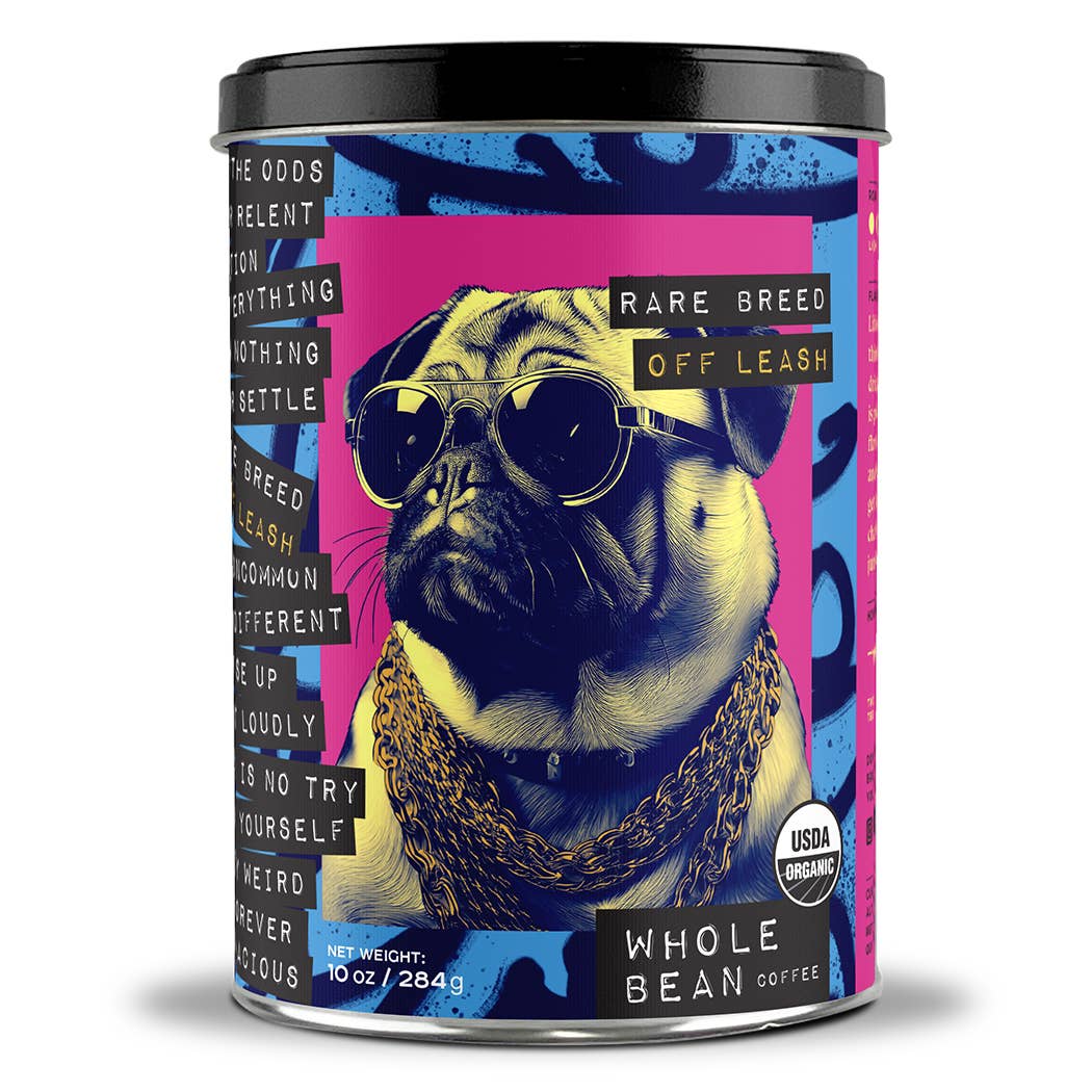 Off Leash | Medium Roast Coffee | 10oz Tin | Whole Bean