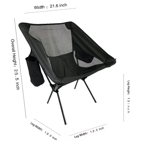Foldable Camp Chair with cup holder - PreLoved G+