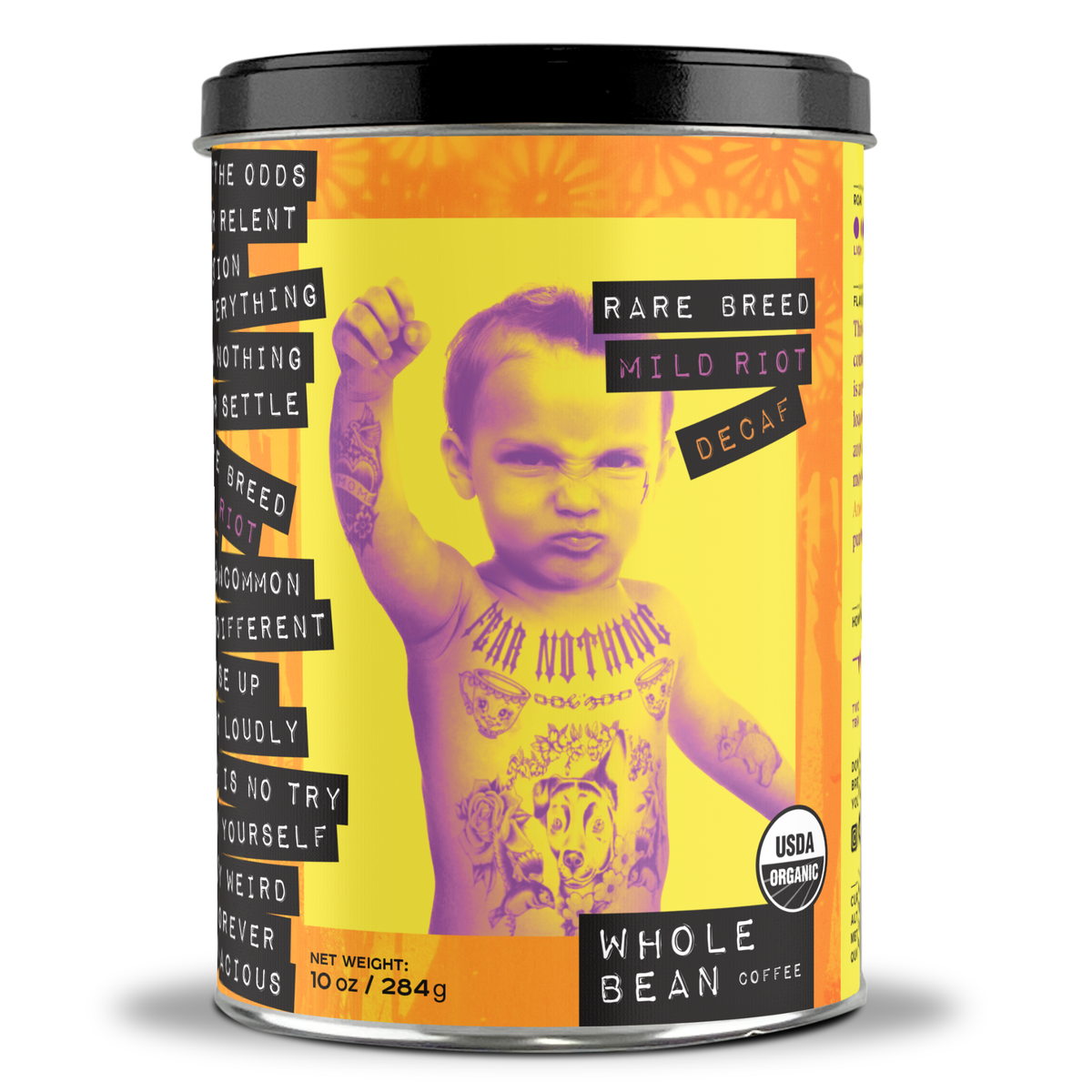 Mild Riot | Decaf Hazelnut Coffee | 10oz Tin | Whole Bean