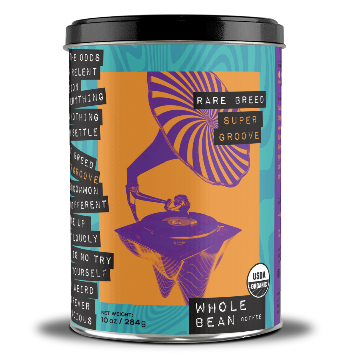 Super Groove | Dark Roast Coffee | 10oz Tin | Whole Bean