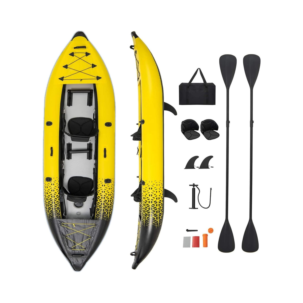 Discover Adventure with Our Premium 12FT Inflatable Tandem Kayak Kit – Perfect for Two!
