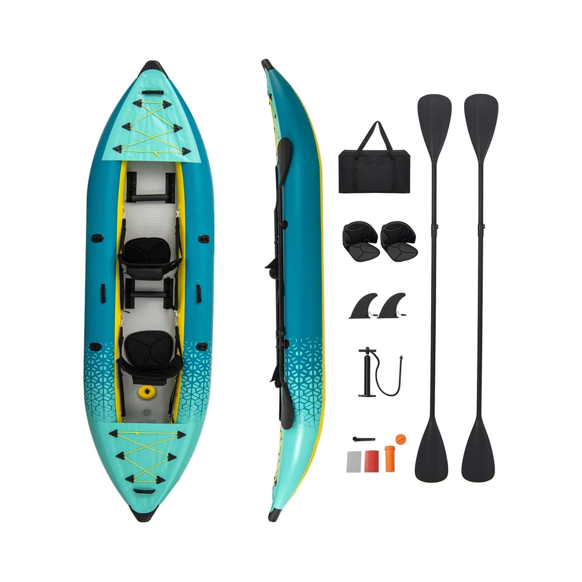 Discover Adventure with Our Premium 12FT Inflatable Tandem Kayak Kit – Perfect for Two!