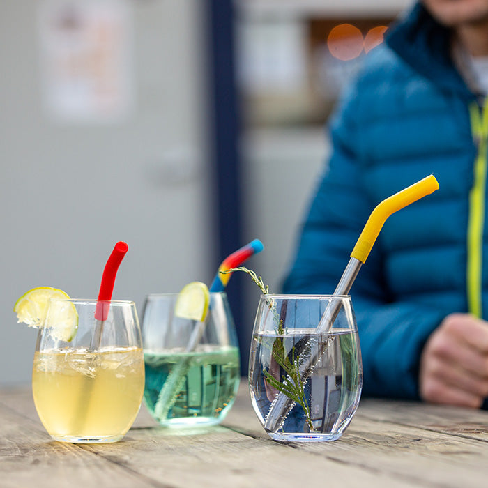 Eco-Friendly Reusable Stainless Steel Straws 6-Pack – Drink Sustainably