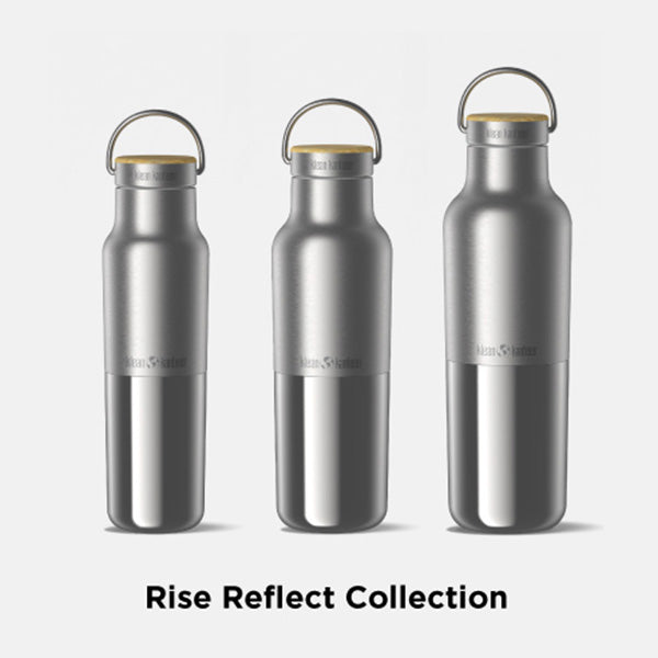 Sustainable Bamboo Cap Water Bottle - 12oz Rise Reflect