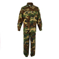 Camouflage military uniform on a white background