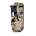 A tactical utility pouch in a desert digital camouflage pattern, featuring a front mesh pocket and a lower zippered compartment, shown against a plain white background.
