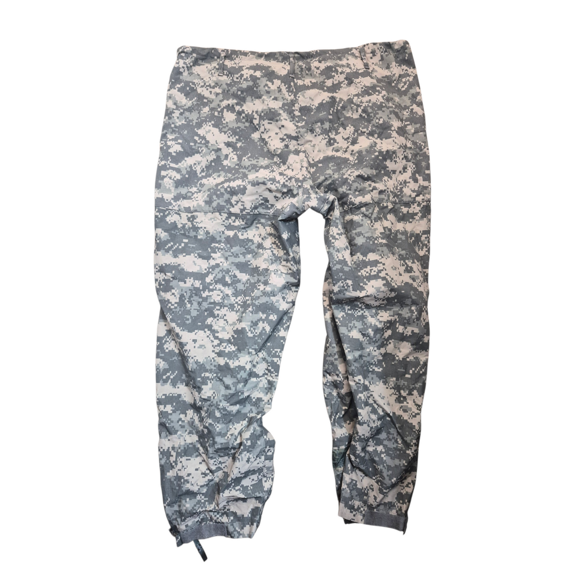 Camouflage pants on a white background